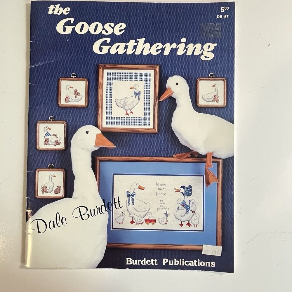 Cross Stitch Pattern Booklet The Goose Gathering 1985 & Aida Fabric